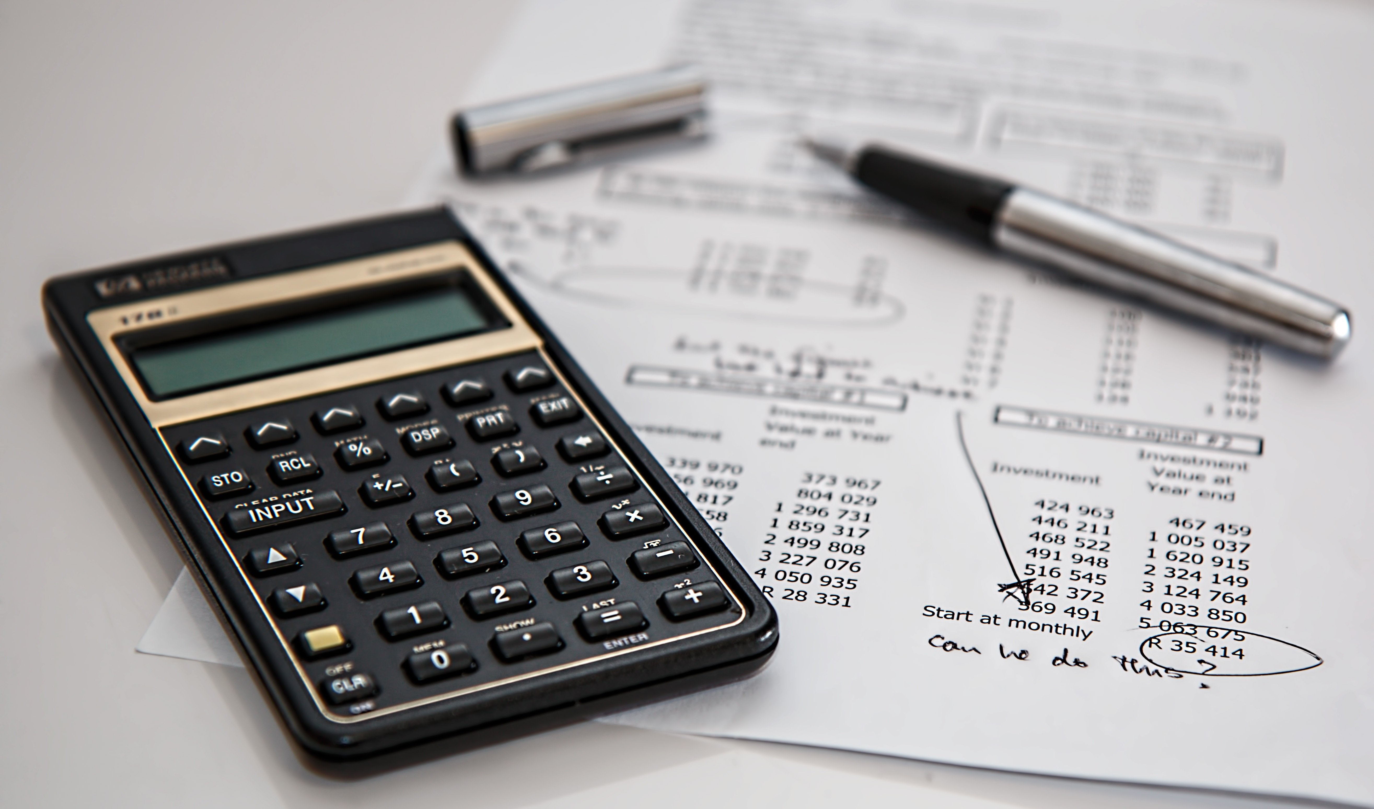 Calculator and administrative documents